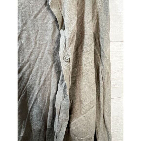Womens Gray Cropped Wool-Blend Cardigan Small - Picture 4 of 4